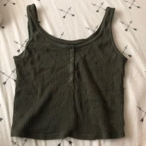 Navy green trendy tank top